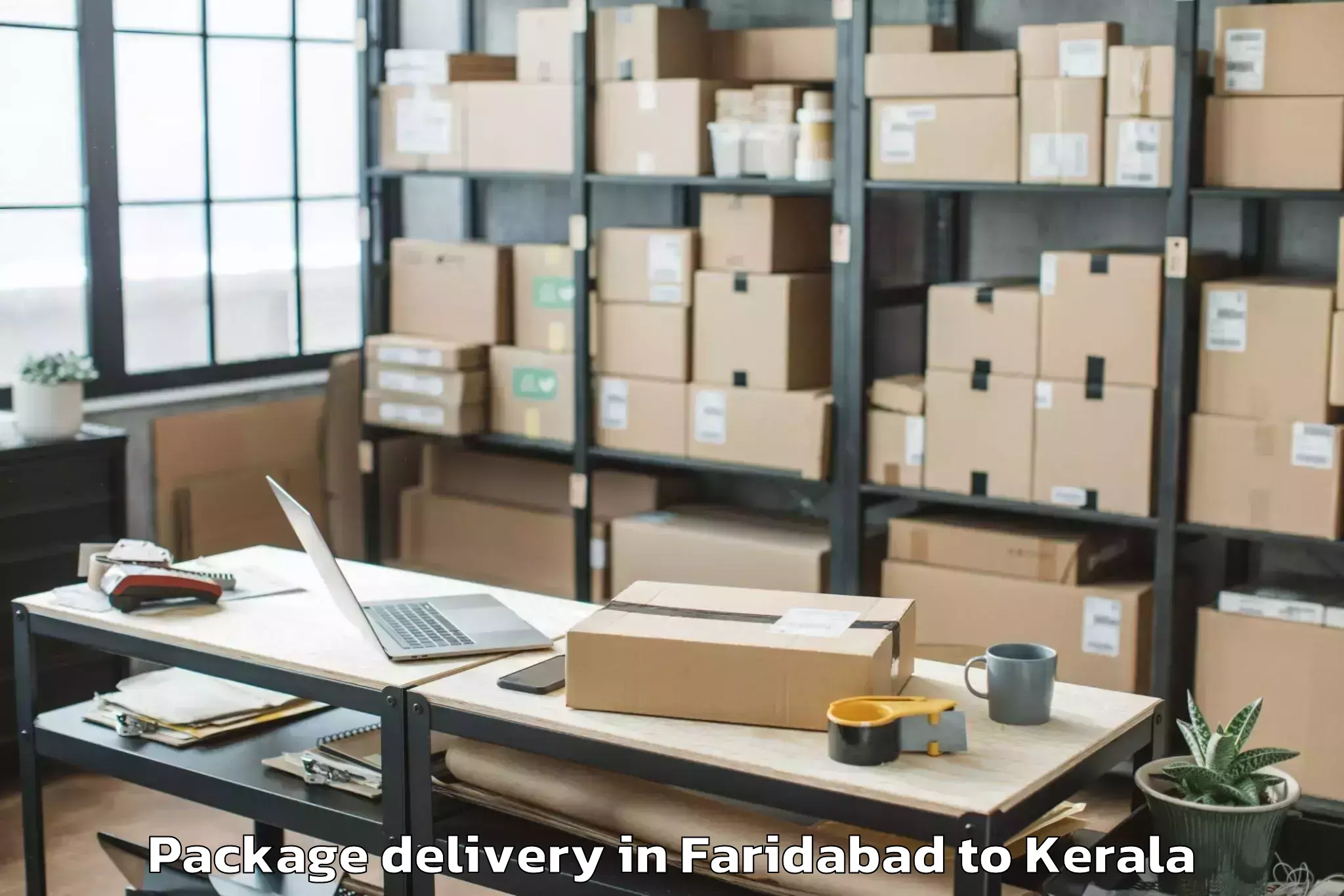 Trusted Faridabad to Kerala Kalamandalam Cheruthuru Package Delivery